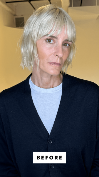 Allure tester before applying the Armani Beauty Luminous Silk Foundation