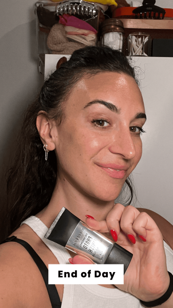 Wohlner at the end of the day after applying the Smashbox The Original Photo Finish Smooth  Blur Primer