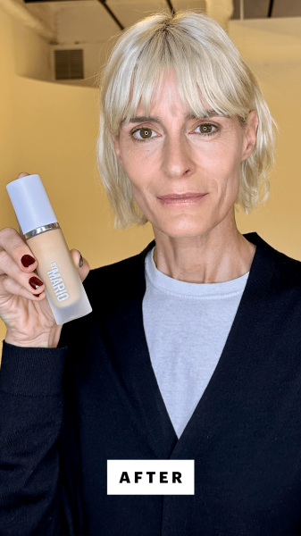 Allure tester after applying the Makeup by Mario SurrealSkin Foundation